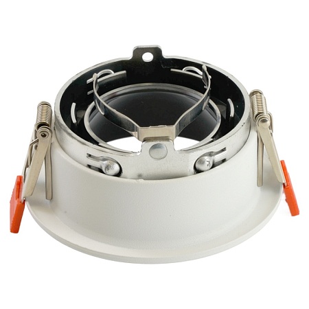 Светильник встраиваемый Feron DL3102 потолочный MR16 G5.3 белый + черный хром - фото