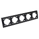 Рамка 5-местная горизонтальная STEKKER, PPFR00-9005-03, серия Эрна, черный - фото
