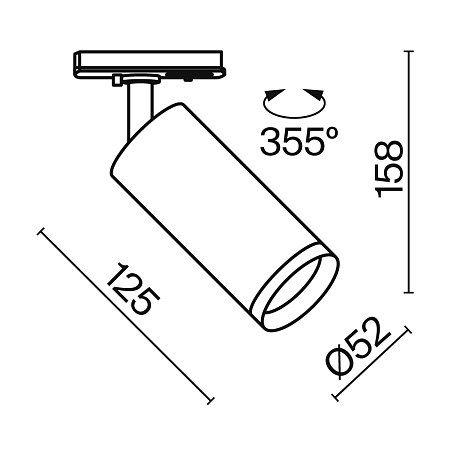 Трековый светильник Technical FOCUS LED TR021-1-12W3K-W-D-W - фото