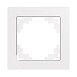Рамка 1-местная, стекло, STEKKER, GFR00-7001-01, серия Катрин, белый - фото