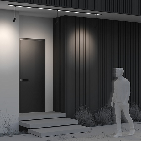 Уличный трековый светильник Focus led Elasity IP 3000К 8Вт 55° черный - фото