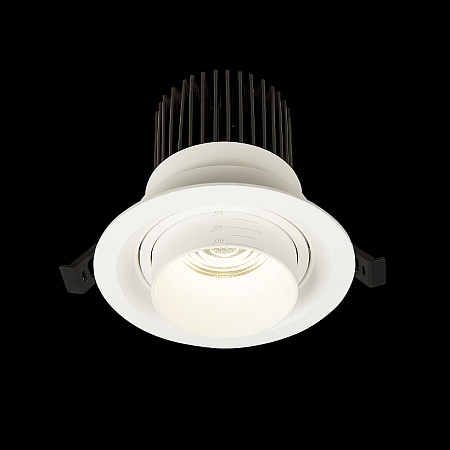 Св-к встр. Zoom Белый LED 1*12W 4000K 960Lm Ra90 15°-60° IP20 D115xH95 170-240V ST701.548.12 - фото