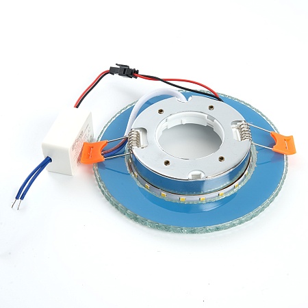 Светильник встраиваемый с белой LED подсветкой Feron CD4020 потолочный GX53 без лампы прозрачный - фото