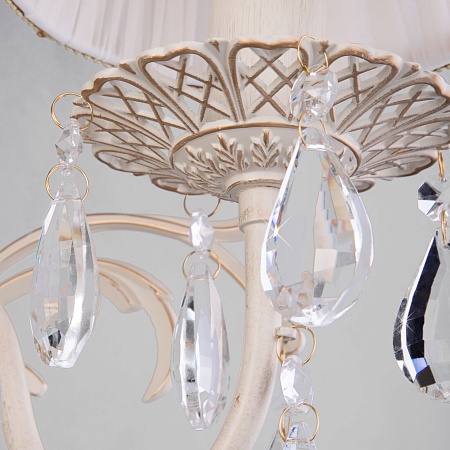 Настенный светильник Eurosvet 3637/1 белый с золотом / прозрачный хрусталь - фото