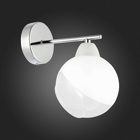 Светильник настенный Хром/Прозрачный, Матовый никель E14 1*40W SLE102701-01 - фото