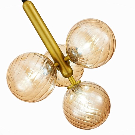 Светильник подвесной Золото/Янтарный G9 4*5W 4000K SLE220323-04 - фото