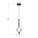 Светильник подвесной ST-Luce Черный/Прозрачное кракелированное стекло LED 1*8,5W 3000K SL6120.403.01 - фото