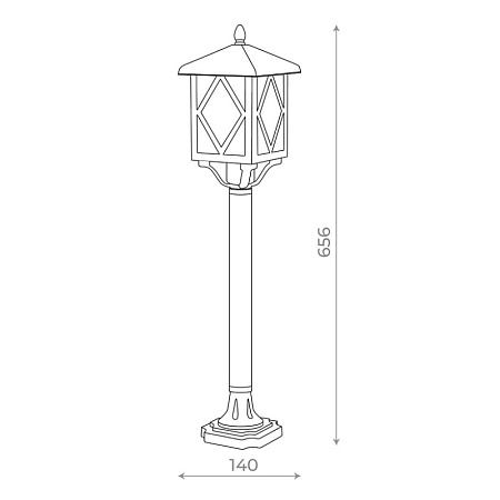 Светильник уличный наземный ST-Luce Черный/Черный, Прозрачный E27 1*60W SL084.415.01 - фото