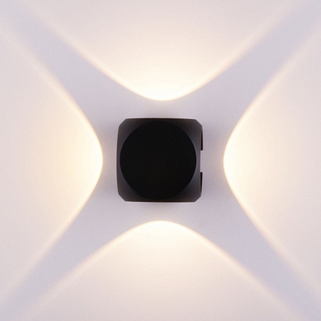 Пылевлагозащи&lt;wbr&gt;щенный светодиодный светильник CUBE черный IP54 1504 TECHNO LED - фото