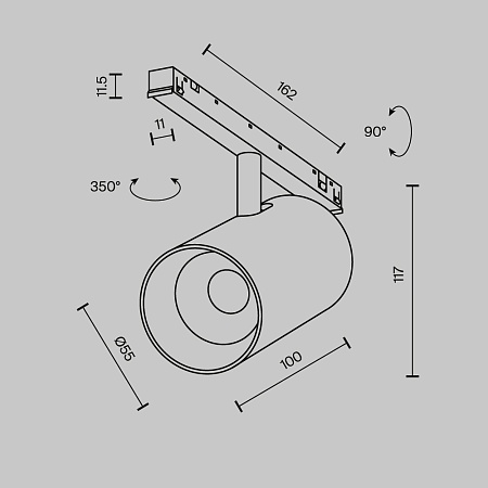 Трековый светильник Technical TR243-4-12WTW-DSZ-B - фото