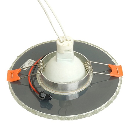 Светильник встраиваемый с белой LED подсветкой Feron CD4028 потолочный GX53 без лампы прозрачный - фото