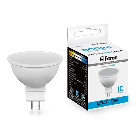 Лампа светодиодная Feron LB-560 MR16 G5.3 9W 175-265V 6400K - фото
