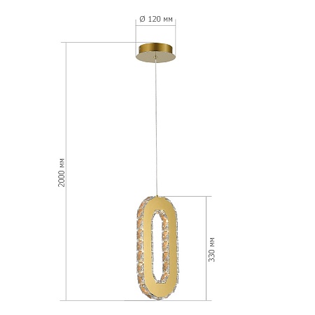 Светильник подвесной ST-Luce Золотистый/Золотистый, Прозрачный LED 1*9W 3000K SL6506.203.01 - фото