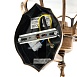 Светильник садово-парковый Feron PL3701  круглый на стену вверх 60W 230V E27, черное золото - фото