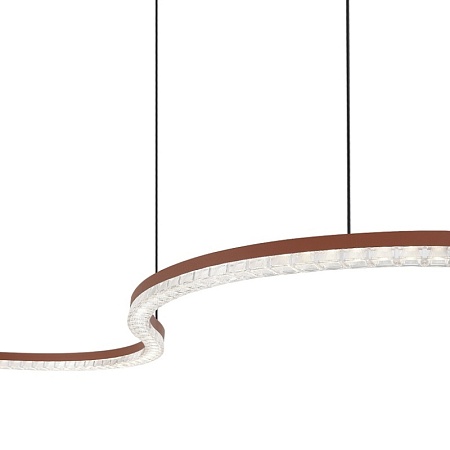 Светильник подвесной ST-Luce терракотовый/прозрачный LED 1*65W 4000K SL1018.603.01 - фото