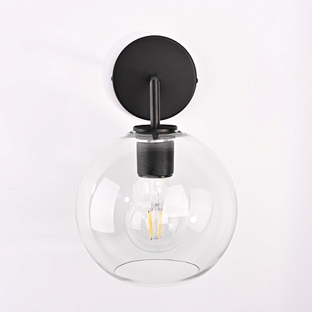 Бра Rh Utilitaire Globe Shade Single Sconce Black Imperiumloft 123275-22 - фото