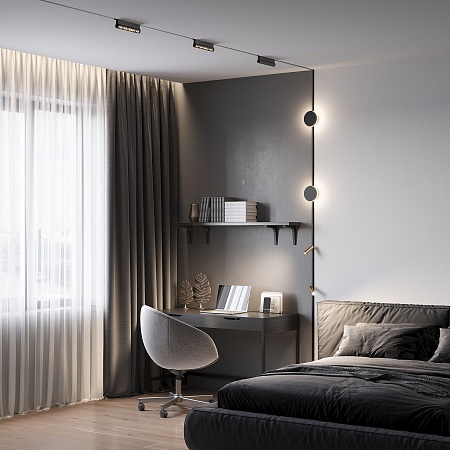 Slim Magnetic Трековый светильник 4W 4000K Cally (черный ) 85172/01 Elektrostandard - фото