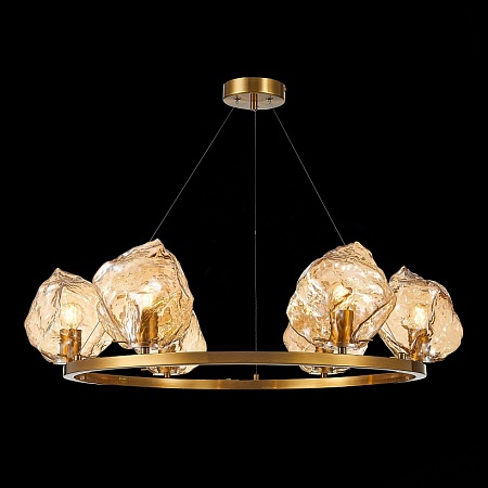 Люстра подвесная ST-Luce Латунь/Янтарный E14 6*40W SL1175.303.06 - фото