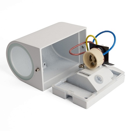 Светильник садово-парковый Feron DH014,на стену, GU10 230V, белый - фото