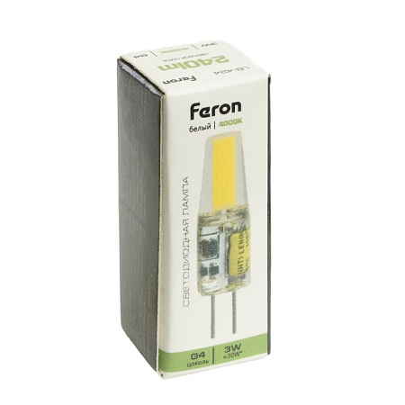 Лампа светодиодная Feron LB-424 G4 3W 12V 4000K - фото
