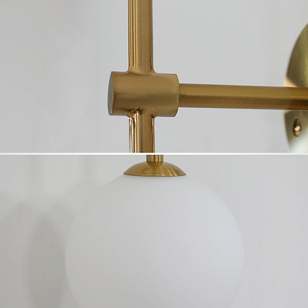 Настенный Светильник Lines Ball 200 Gold Imperiumloft 178059-26 - фото