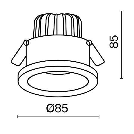 Встраиваемый светильник Technical DL034-L12W3K-D-B - фото