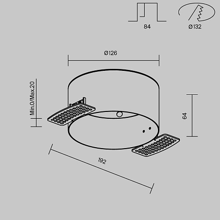 Аксессуар для встраиваемого светильника Technical DLA032-TRS12-W - фото