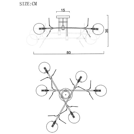 Потолочная Люстра Matisse B D80 Gold Multicolor Imperiumloft 194949-23 - фото
