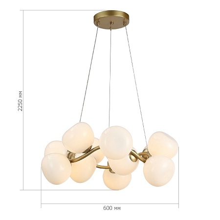 Светильник подвесной ST-Luce Латунь/Белый G9 12*5W 4000K SL1519.303.12 - фото