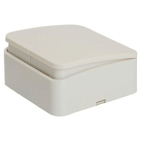 Выключатель открытой установки 2-клавишный, STEKKER, 250В, 10А, IP20, серия София, белый, MSW10-20-01 - фото