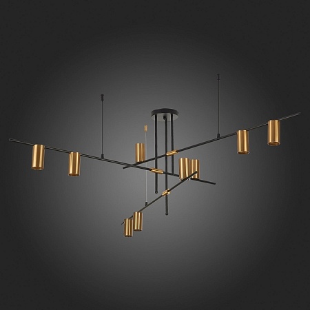 Светильник потолочный ST-Luce Черный/Латунь GU10 9*7W SL1206.402.09 - фото