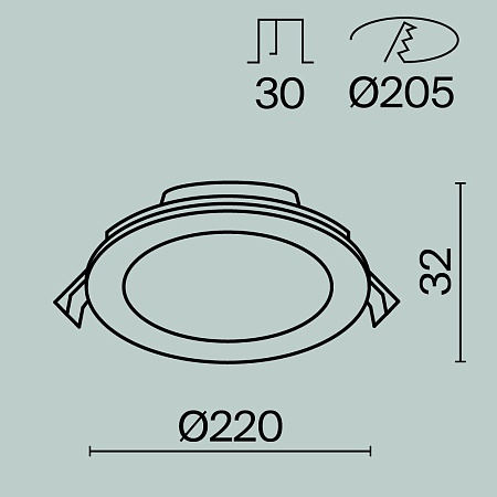 Встраиваемый светильник Technical Stockton DL017-6-L18W3-4-6K - фото