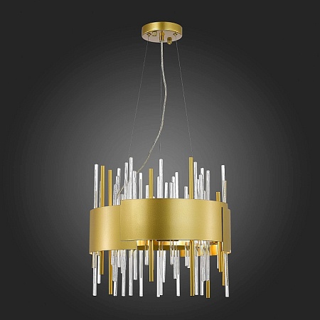 Люстра подвесная ST-Luce Матовое золото/Матовое золото,Прозрачный E14 8*40W SL1633.203.08 - фото