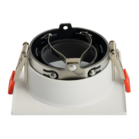 Светильник встраиваемый Feron DL3112 потолочный MR16 G5.3 белый + черный хром - фото