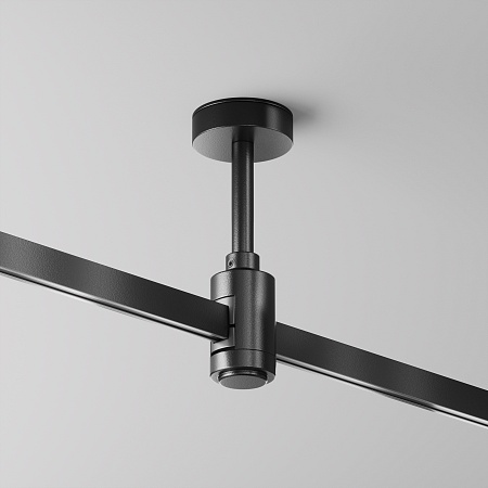 Крепление потолочное Short 78мм с вводом питания Flarity черный - фото