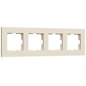 Рамка из пластика на 4 поста Slab айвори матовый W0042962