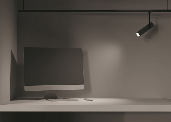 Трековая система Technical однофазная для натяжного потолка чёрная 300x300x300 TS-Z-300-TR005-1-GU10-B