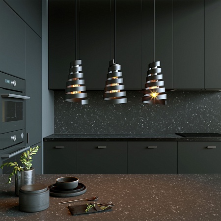 Подвесной акцентный светильник Eurosvet 50058/3 черный - фото