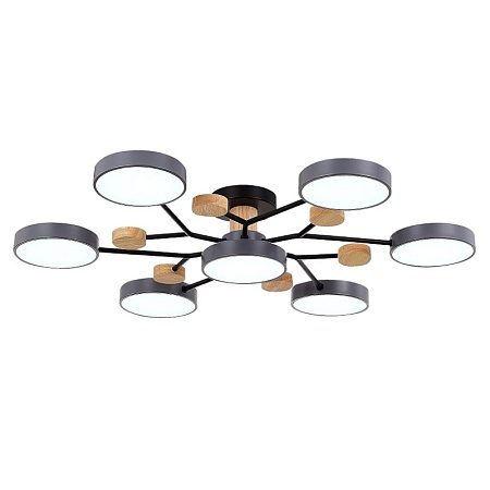 Светильник потолочный Серый/Серый LED 7*12W 3000K/4500K/6000K SLE6006-702-07 - фото
