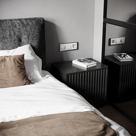 Розетка с заземлением, шторками и USBх2 (белый матовый) W1171561 - фото