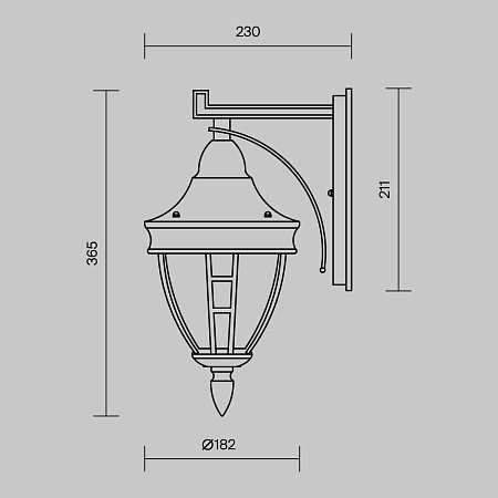 Настенный светильник (бра) Outdoor O027WL-01B - фото