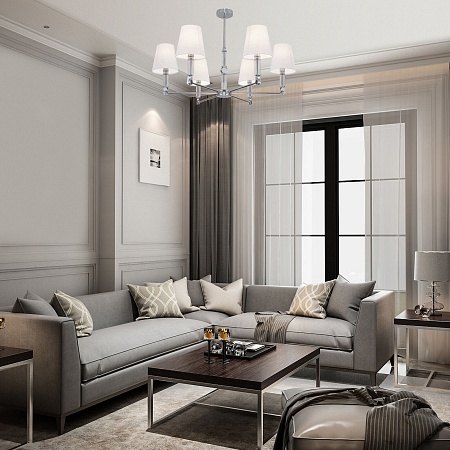 Потолочный светильник Eurosvet 60145/6 хром - фото