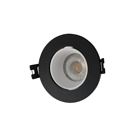 DK3071-WH+BK Встраиваемый светильник, IP 20, 10 Вт, GU5.3, LED, белый/черный, пластик - фото