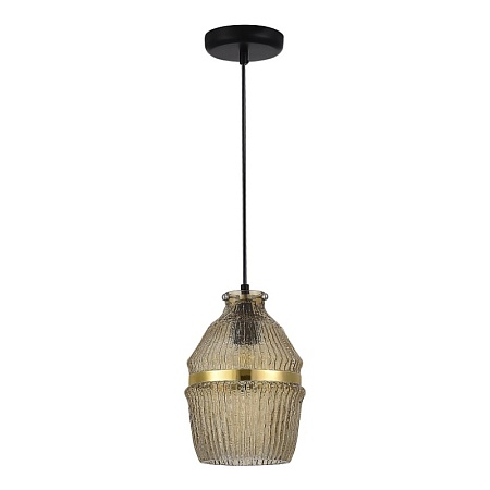 Светильник подвесной ST-Luce Черный/Янтарный E27 1*40W SL1661.403.01 - фото