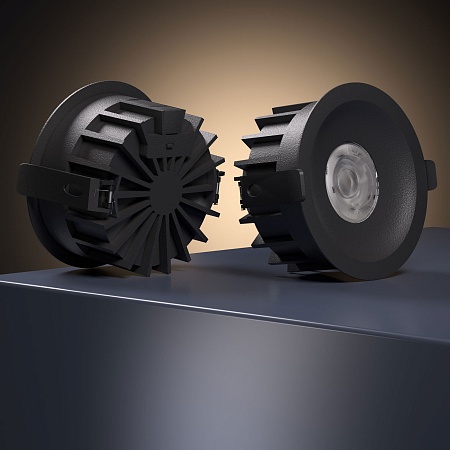 Светильник встраиваемый светодиодный Combi 20W 4000K черный 25069/LED Elektrostandard - фото