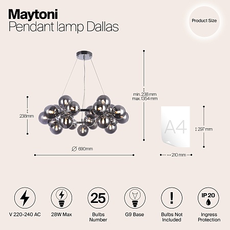 Подвесной светильник Maytoni MOD548PL-25CH - фото