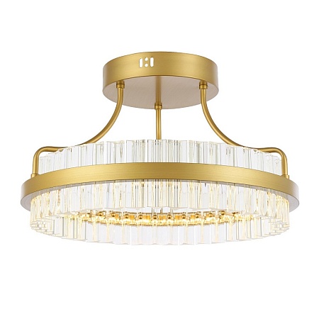 Светильник потолочный ST-Luce Матовое золото/Прозрачный LED 1*34W 3000K SL383.202.01 - фото