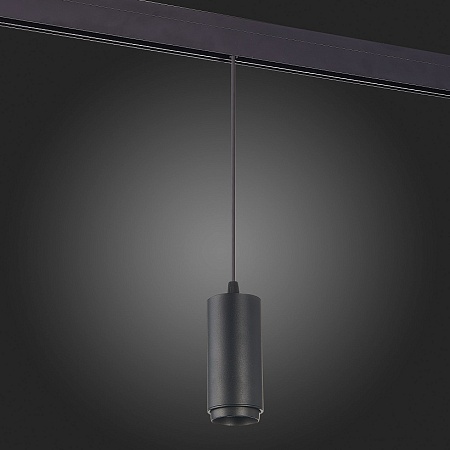 Магнитный трековый светильник подвесной ZOOM Черный LED 1*6W 3000K 667Lm Ra>80 10-60° I ST357.433.06 - фото