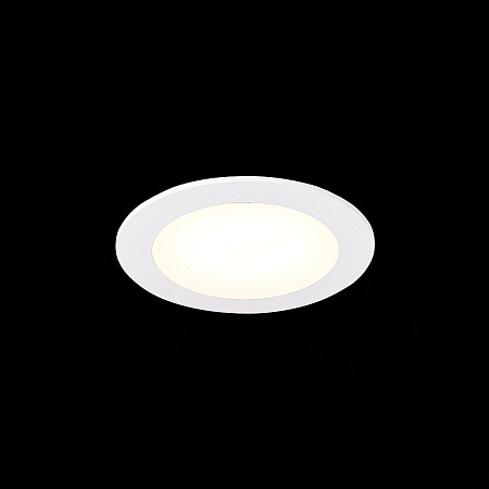 Св-к встр. Белый LED 1*6W 4000K 370Lm Ra80 110° IP20 D120xH8 90-265V ST209.548.06 - фото