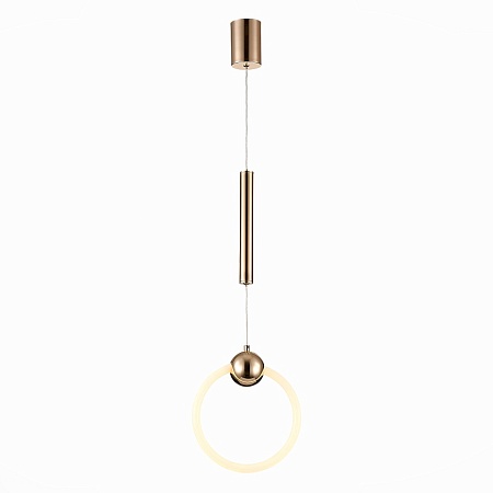 Подвес ST-Luce Золотистый/Золотистый, Белый LED 1*15W 3000K SL1578.203.01 - фото